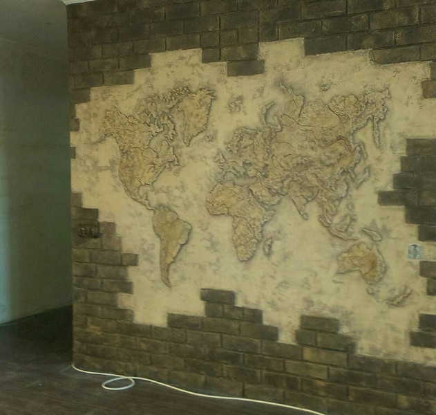 Барельеф «Карта мира» 1