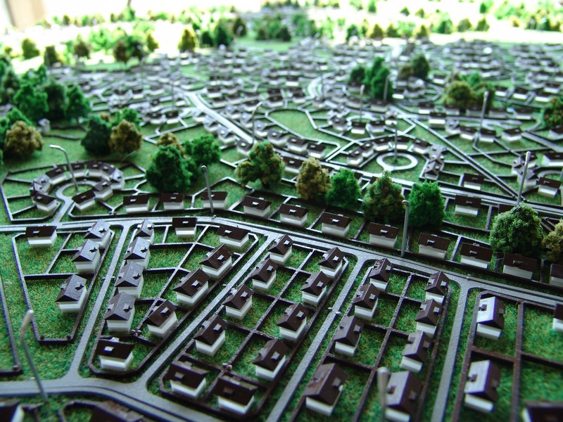 Ландшафтный макет коттеджного поселка 10