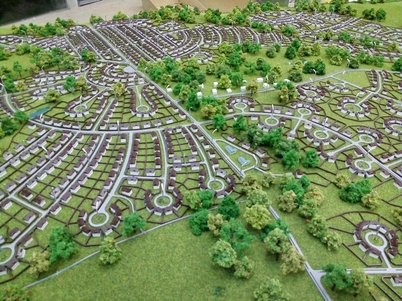 Ландшафтный макет коттеджного поселка 1