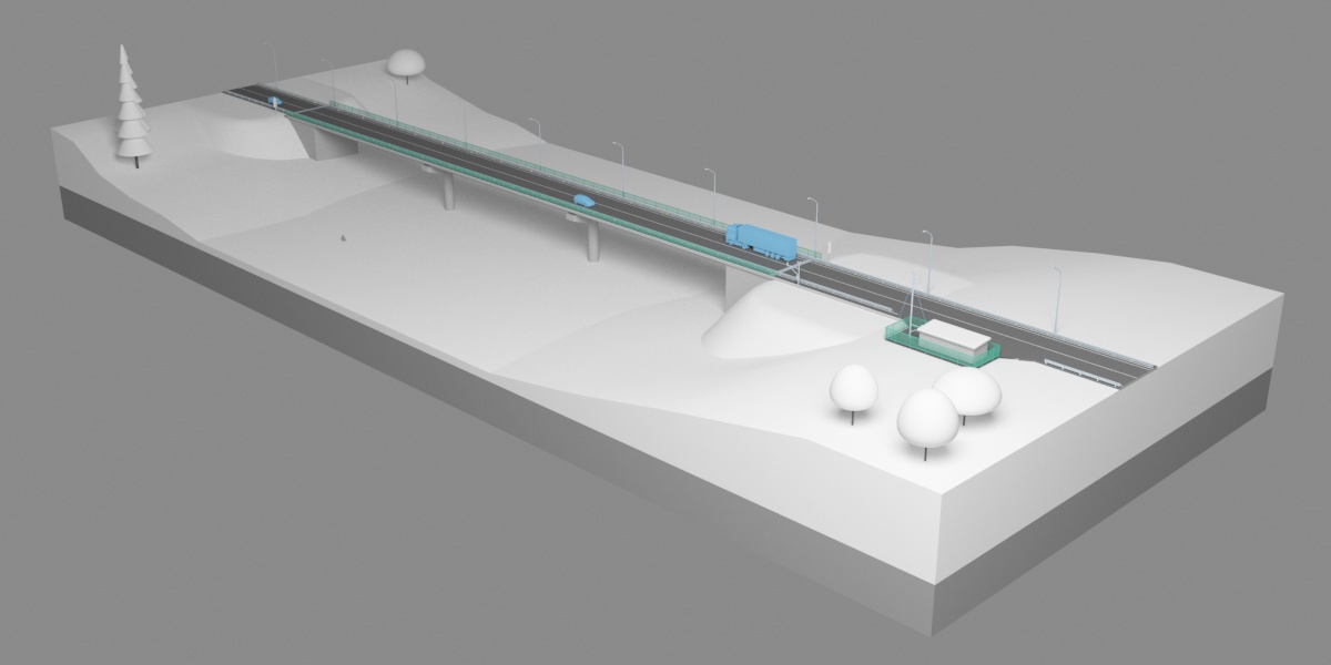 Архитектурная 3D визуализация. Мост 2
