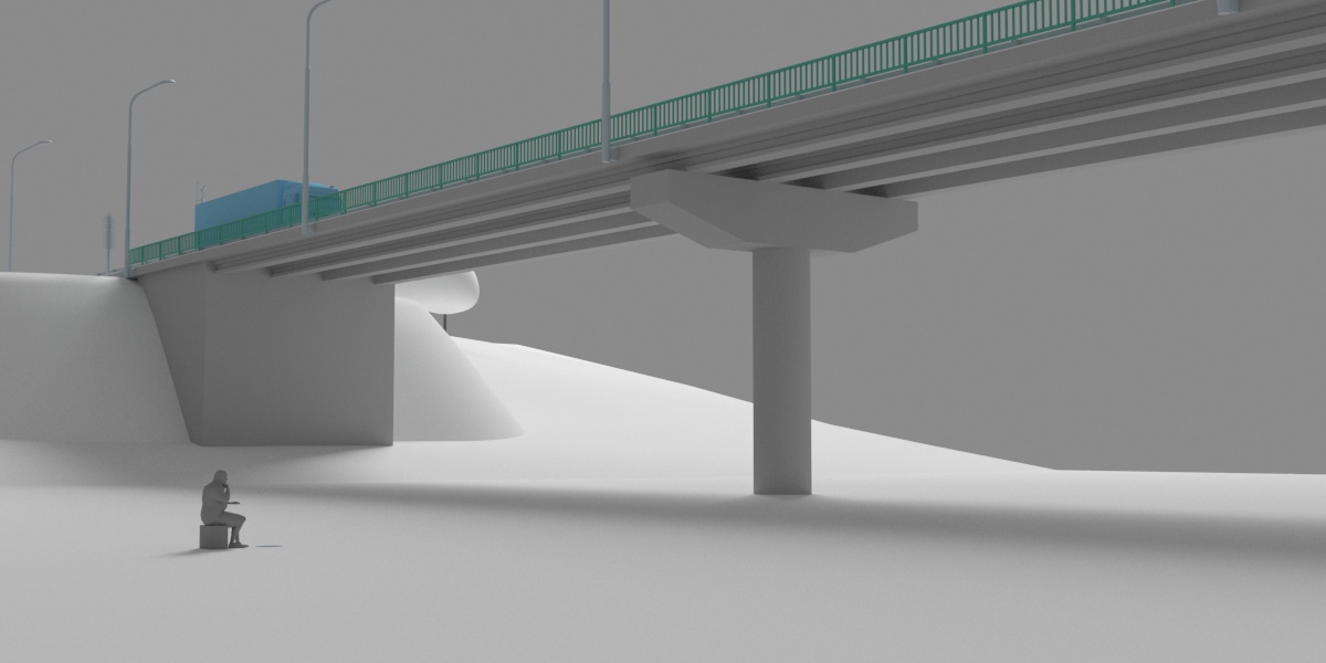 Архитектурная 3D визуализация. Мост 3